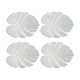 thumbnail image 1 of Cateissary 4 pack/lote tapetes de comedor de gran flexibilidad para hoteles y oficinas decoraciones de hojas traseras de tortuga huecas Mostrada Plata, 1 of 6