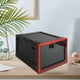 thumbnail image 2 of Naiovety Caja con cerradura para almacenamiento a prueba de niños y duradera Almacenamiento y organización del hogar negro y rojo 30.3 x 23.6 x 19.3 cm, 2 of 6