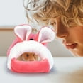 thumbnail image 5 of PureCasa Detachable Mini Hamster Nest for Autumn Winter, Thick Plush Cozy Bed Pet Warm House Cute Nest Cage for Small Animal Hamster Parrot Hedgehog Squirrel, 1 Pack, 5.5"x4.7"x3.1", Pink, 5 of 7