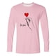 thumbnail image 2 of Ceisia Men's Romantic Red Heart "For You" T-Shirt | Relaxed Long-Sleeve Crewneck Spring Casual Top Gift, 2 of 5