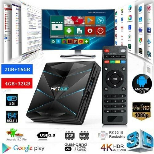 HK1 Play 3D Smart TV Box Android 9.0 Amlogic S905X2 Quad Core 4+32G Media Player New Version