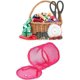 thumbnail image 4 of (Púrpura) Estuche para almacenar hilo, bolsas de hilo de malla vacías, organizador portátil pequeño y redondo de bolas de hilo para tejer, canasta de diseño de malla, bolsa de nailon para tejer, 4 of 5