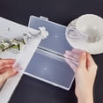 thumbnail image 3 of 8 Pack 6.5x3.5x0.6 Inch Rectangle Clear Plastic Storage Box with Double Hinged Lids, 3 of 9