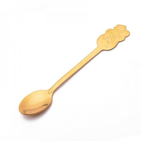 

CUTELOVE Stainless Steel Coffee Spoon Gold Plateing Christmas Decor Spoon Dessert Stir Spoon Tableware Xmas Gift Dinnerware