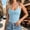 Blue, variant on Womens Summer Tops Backless Tie Neck Double Lined Basic Halter Tops for Women Brown M
