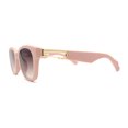 thumbnail image 3 of Womens Slim Rectangle Horn Rim Jewel Metal Hinge Plastic Sunglasses Pink Brown, 3 of 4