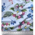 thumbnail image 1 of Soimoi Cotton Duck Fabric Leaves,Red Berries & Flower Decor Fabric Printed Yard 42 Inch Wide, 1 of 1
