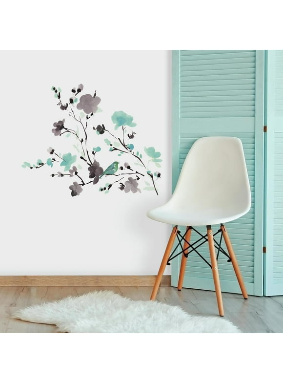 Blossom Watercolor Bird Branch Wall Decals