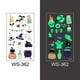 thumbnail image 4 of 20 hojas de tatuajes temporales de Halloween para niños, estilos de tatuajes oscuros: decoraciones de Halloween, esqueletos, fantasmas, calabazas y telarañas, 4 of 5