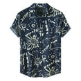 thumbnail image 2 of Palato Mens T Shirts,Men Hawaiian Short Sleeve Beach Shirt Printed Summer Casual Button Down Shirts, 2 of 9
