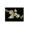 Genuine Diamond Consoling Angel 1.5" Pendant Charm In Yellow Gold Finish .30Ct