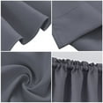 thumbnail image 6 of Howarmer Window Valances for Basement Rod Pocket Blackout Valance Curtains, 52" x 18" Short Curtain Valance of Simple and Pure Decoration Style, Dark Gray, 6 of 10