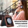 thumbnail image 6 of Allytech Wallet Case for Samsung Galaxy Z Flip6 with Ring, Hidden Credit Card Slots, Secure Finger Grip, Luxury PU Leather, Thin Shockproof Cover for Samsung Galaxy Z Flip6 - Brown, 6 of 7
