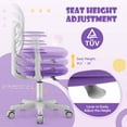 thumbnail image 5 of Costway Kids Mesh Armrests Height Adjustable 360-Degree Desk Chairs, Swive Purple, 5 of 10