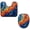 Multicolor, variant on PhooArto Toilet Lid Cover and U-Shaped Toilet Floor Mat Set of 2 Pieces, Cartoon Eiffel Tower Toilet Mat Set, Machine Washable Seat Covers Non-Slip Absorbent Rugs