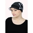 thumbnail image 2 of Chemo Hats for Women Cancer Headwear Headcoverings Soft Cotton Cute Baseball Caps (Ebony and Ivory), 2 of 4