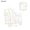 thumbnail image 5 of 26.3'' Modern Minimalist Leisure Armchair, Set of 2, Armchair with L-shaped Armrests and Polyester Fabric for Living Room, 5 of 5