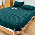 thumbnail image 1 of MesaSe Christmas Gifts Home Essentials Layered Waterproof Mattress Protector (Without  And Pillow Insert) Soft And Comfortable Solid Color Bedding Mattress Cover Bedroom Light Blue, 1 of 5