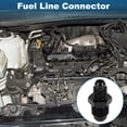 thumbnail image 2 of Unique Bargains Male Flare Reducer Hose Fitting Adapter AN4-AN6 Fuel Line Connector Aluminum Black, 2 of 6