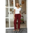 thumbnail image 3 of Ekouaer Women Pajama Pants Comfy Pj Bottom with Pockets Stretch Plaid Sleepwear, 3 of 7
