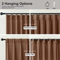 thumbnail image 7 of Muuphra Pinch Pleated Light Filtering Linen Blended Curtains with Metal Rings and Hooks for Living Room Bedroom,2 Panels,Terracotta,40"×95", 7 of 7