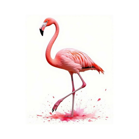 Paint By Numbers Kit for Adults Beginner - DIY Flamingo Graceful Splash Art Canvas Painting Kits for Adults, Frameless Paint By Number for Adults for Home Wall Decor 16x20 Inch