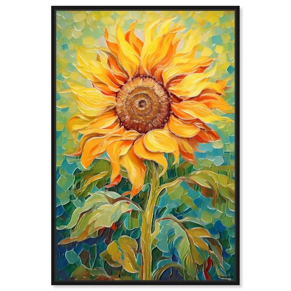 Sunflower Vibrante Canvas Sunflower Art Prints by Art Remedy, Black Frame, 10" x 15"