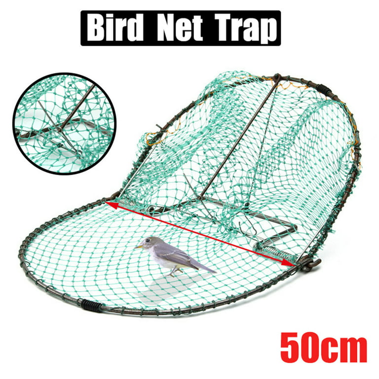 Onemayship Medium 20 Bird Trap Catching Net Catcher Humane Animal Trap for Pigeon Sparrow, Size: Small, Green