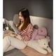 thumbnail image 2 of Almohada de peluche con forma de oso FEEZUSH, 89 cm de largo, color blanco suave, 2 of 6