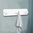 thumbnail image 2 of Unique Bargains Coat Rack Wall Mount Hooks for Hanging White 7.87"x1.57"x0.12" 1 Pc, 2 of 6