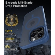 Compatible for iPhone 13 Pro Max Case with Magnetic, Translucent Matte Shockproof Phone Case Cover - Blue