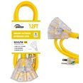 thumbnail image 1 of Cable de extensión HONDERSON, calibre 10, 3 salidas, 12 pies, interior/exterior, 1 of 7