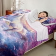 thumbnail image 4 of Erosebridal Chic Horse Full Size Sheets for Girls, Pink Cherry Blossoms Bed Sheets, 4pcs (1 Flat Sheet, 1 Fitted Sheet and 2 Pillowcases), 4 of 6