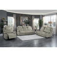 thumbnail image 2 of Pemberly Row Transitional Microfiber Double Glider Reclining Love Seat in Gray, 2 of 7
