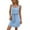 Sky Blue, variant on Women's Loose Solid Color Quare Neck Spring Hollow Out Drawstring Sleeveless Dress