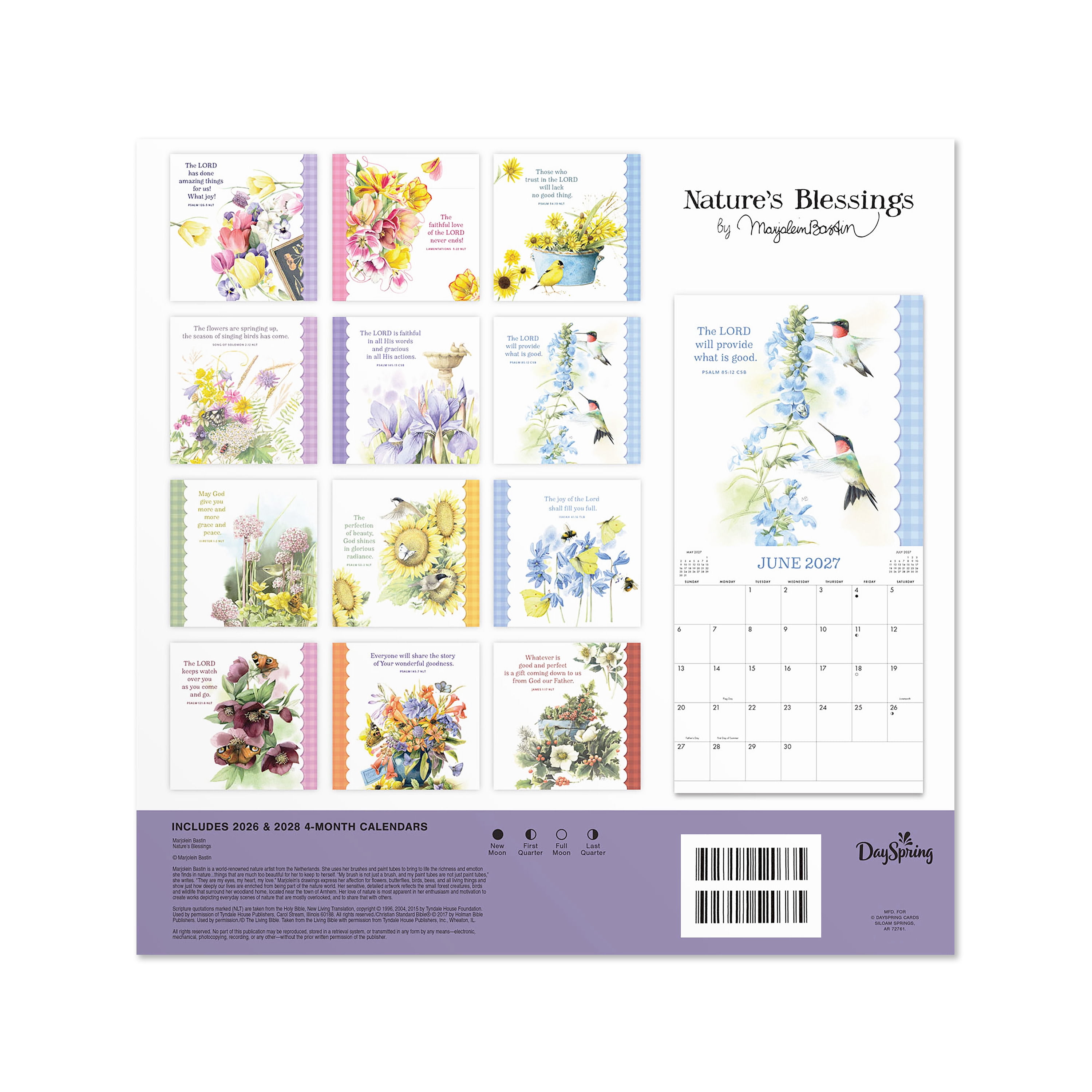 2027 Natures Blessings Hanging Wall Cal 12x12 January-December Gridded-M.Bastin