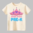 thumbnail image 2 of Byoo Girls Summer Cute T Shirt Little Miss Pre K Letter Print School Short Sleeve Tshirt Soft Pullover Top, 2 of 3