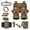 American Tribal Highland Cattle Sunflower, variant on Renewold American Tribal Sunflower Cow Print Car Seat Covers Full Set Steering Wheel Cover Seat Belt Pads Coasters Waste Bin Armrest Cover Cup Holders Rearview Mirror Handbrake Cover Set, 14 PCS