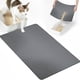 thumbnail image 1 of Alfombrilla Grande para Arena de Gato de Silicona 28x20 Pulgadas, Impermeable, Lavable, Diseño de Puntos Elevados Antideslizante para Control de Arena, Secado Rápido, Fácil de Limpiar, Gris/Negro, 1 of 6