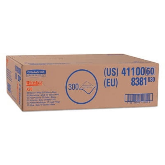 X70 Cloths, Flat Sheet, 14-7/8 X 16-5/8, White, 300/Carton