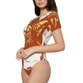 thumbnail image 3 of Picia Vintage Cowboy On A Bronco Horse Womens One Piece Swimsuits Modest Tummy Control Bathing Suits Lace Up Slimming Swim Suit-Large, 3 of 9