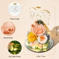 thumbnail image 3 of Emibele Preserved Real Rose in Glass Angel Figurines, Eternal Purple Rose Gift Flower with LED Lights for Women Mom Wife Her Grandma Anniversary Valentine Mother's Day,Champagne, 3 of 7