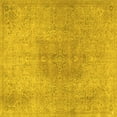 thumbnail image 1 of Ahgly Company Machine Washable Indoor Square Persian Yellow Traditional Area Rugs, 4' Square, 1 of 4