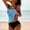 Sky Blue, variant on Tankini Swimsuits for Women Two Piece Bathing Suits Tie-Dye Tops with Shorts Summer Athletic Swimwear - Womens Loose Swimsuit Adjustable Straps T-Back Top & Shorts Suit Black L