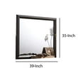 thumbnail image 5 of Benzara BM205578 Transition Style Miroir en Bois avec Forme Rectangulaire&44; Brun & Argent, 5 of 5