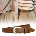 thumbnail image 2 of Cinturón marrón de verano: excelente combinación, ideal para pantalones occidentales, diseño sencillo, accesorio versátil, recién llegado, estilo coreano., 2 of 5