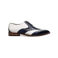 thumbnail image 3 of Stacy Adams Tristano Modified Bike Toe Oxford Shoes Dark Blue Multi 25694-469, 3 of 8