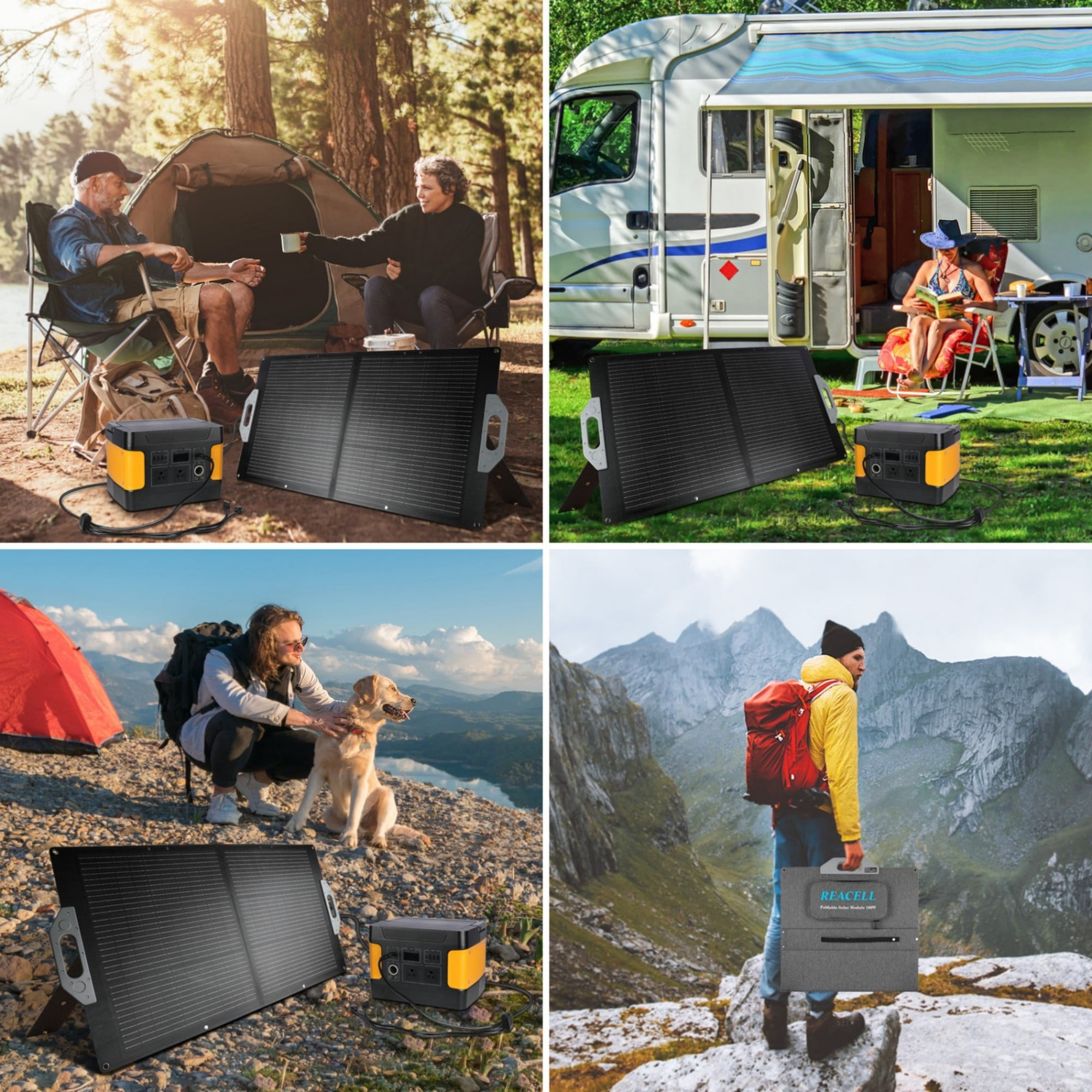 100W Foldable Solar Panel, 18V Solar Charger High Efficiency for Camping