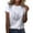 White, variant on LUOGENLI Female T-shirts for Womens Women‘S Casual Easter Cute Bunny and Flower Print Crew Neck Short Sleeves Loose Tshirt Blouse Tops Womens Funny T-shirts Graphic Tees Valentines L