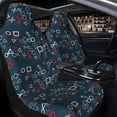thumbnail image 2 of Uemuo Navy Blue Geometric Pattern Car Seat Covers for Front Seats Waterproof Seat Covers for Cars, Universal Auto Front Seats Protector Fits for Car-2 PCS, 2 of 6